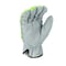 Radians Radians  Kamori Leather Gloves w/TPR, Cut A4, 1 Pair, White/Lime Green, XL RWG50XL - alternate 3